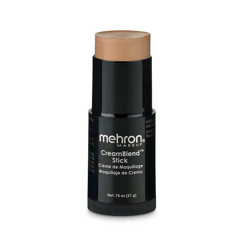 Mehron Makeup CreamBlend Stick  Face Paint Body Paint  Foundation Cream Makeup  Body Paint Stick Perfect for Halloween 75 oz 21 g Medium 2